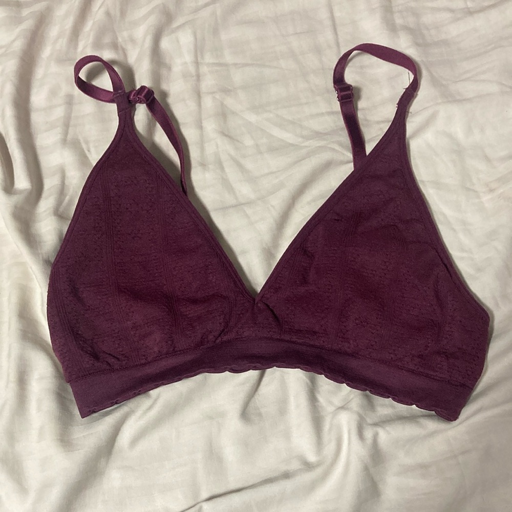 Lace Bralette in Deep Burgundy